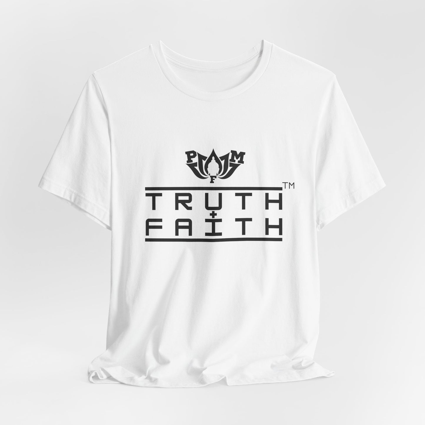 PMF Truth + Faith Graphic Tee — Minimalist Spiritual Logo T-Shirt