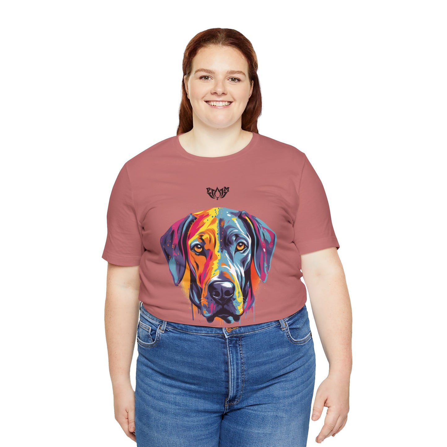 PMF Colorful Dog Portrait T-Shirt- PeaceMonkFinds