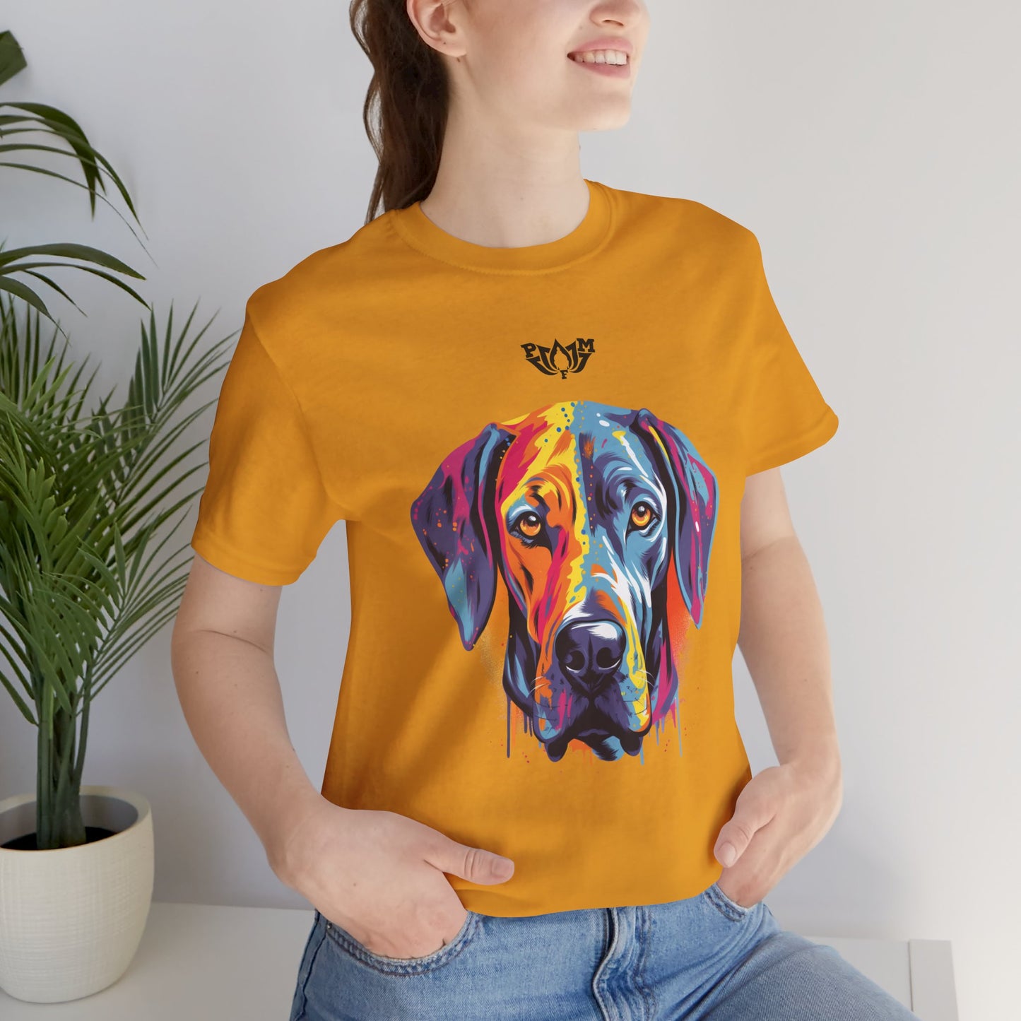 PMF Colorful Dog Portrait T-Shirt- PeaceMonkFinds