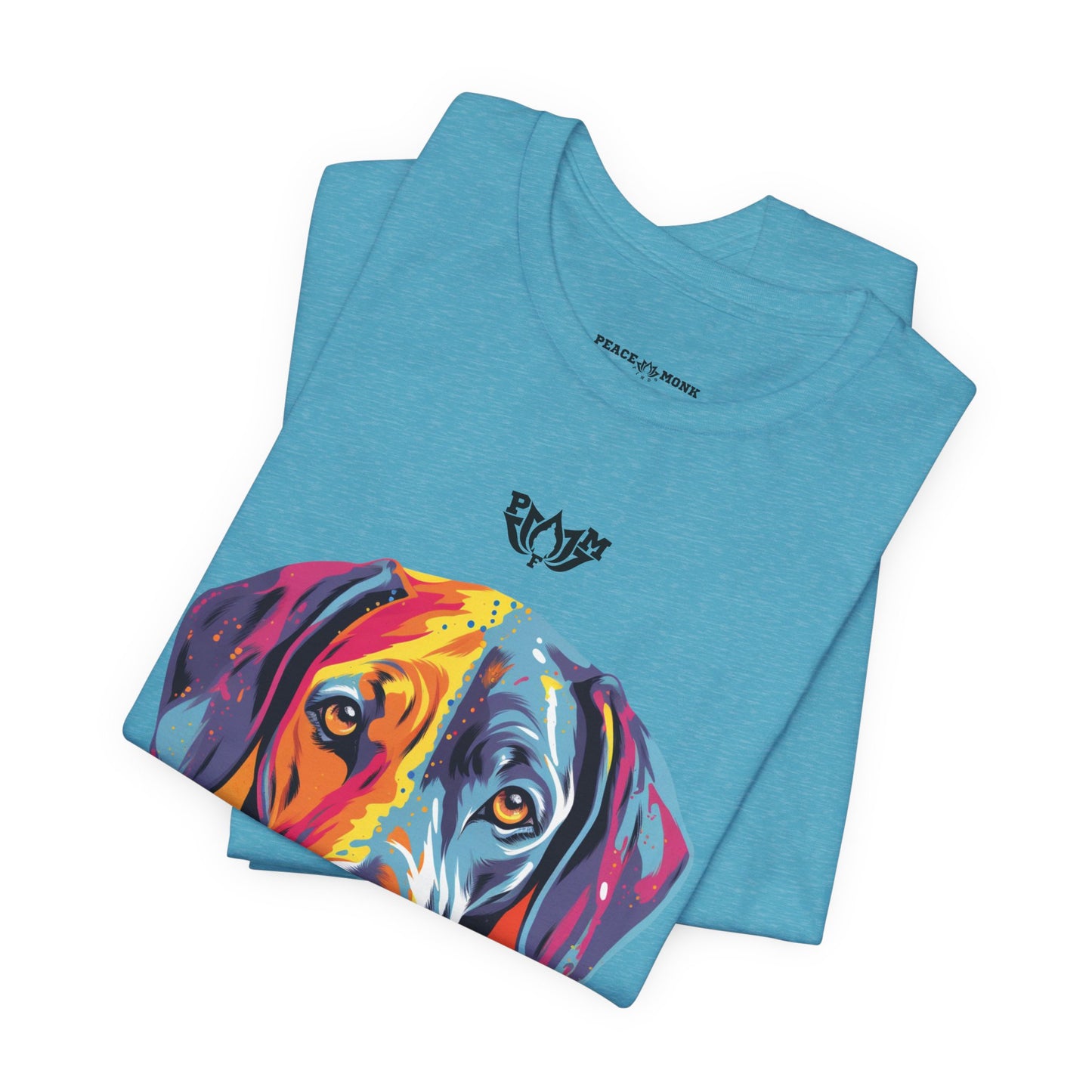 PMF Colorful Dog Portrait T-Shirt- PeaceMonkFinds
