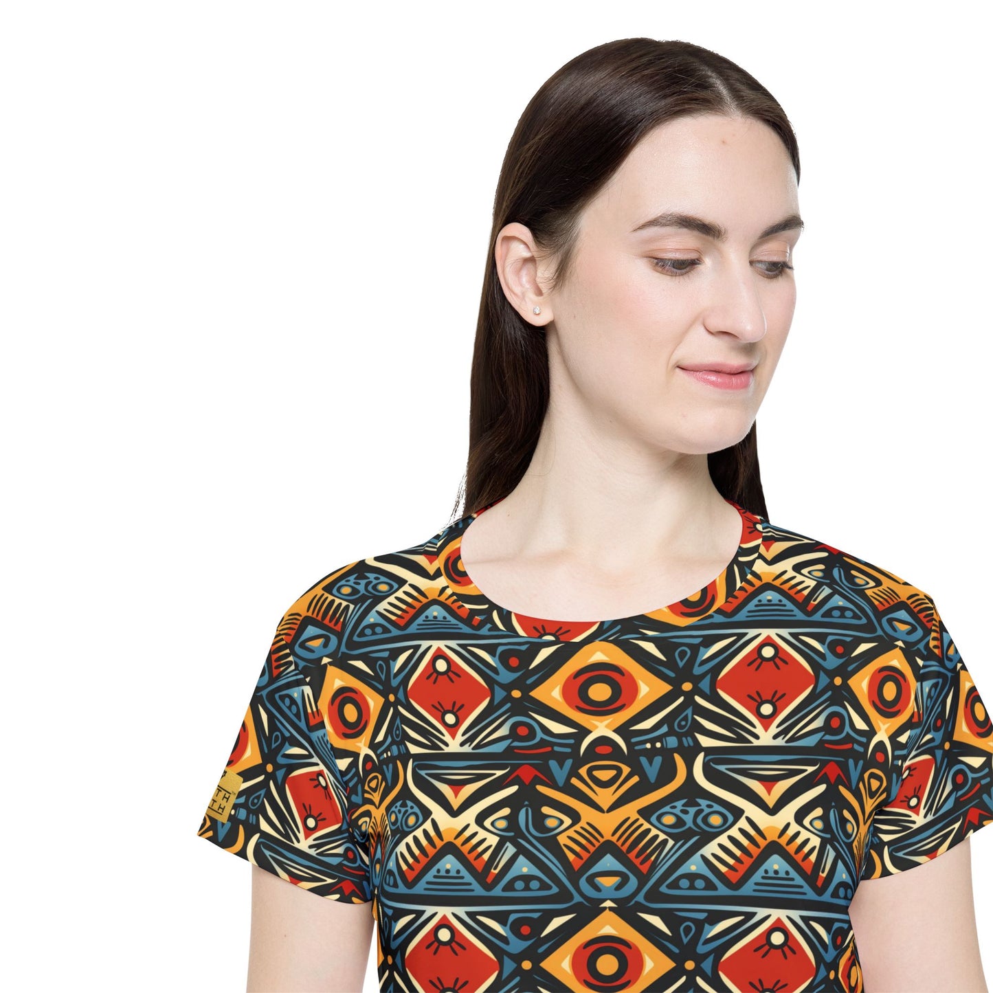 Women's Jersey — Colorful Tribal Geometric All-Over Print | With PMF Truth + Faith logo on Right Sleeve