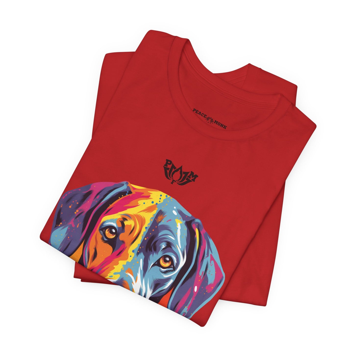 PMF Colorful Dog Portrait T-Shirt- PeaceMonkFinds