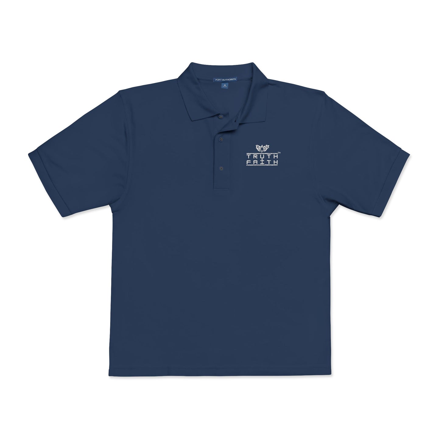 Embroidered PeaceMonkFinds "Truth & Faith" Polo Shirt- Dark Colors