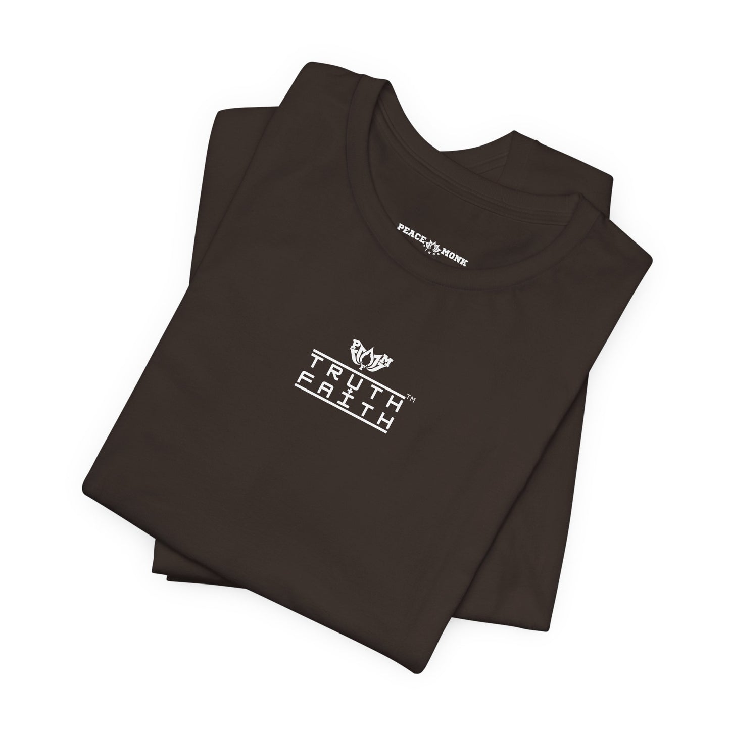 Truth + Faith Graphic Tee — Minimalist PMF Logo T-Shirt- Dark Colors