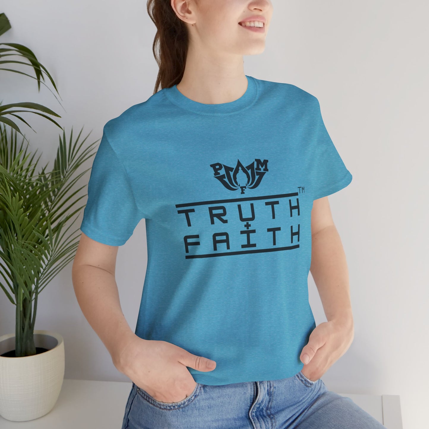 PMF Truth + Faith Graphic Tee — Minimalist Spiritual Logo T-Shirt