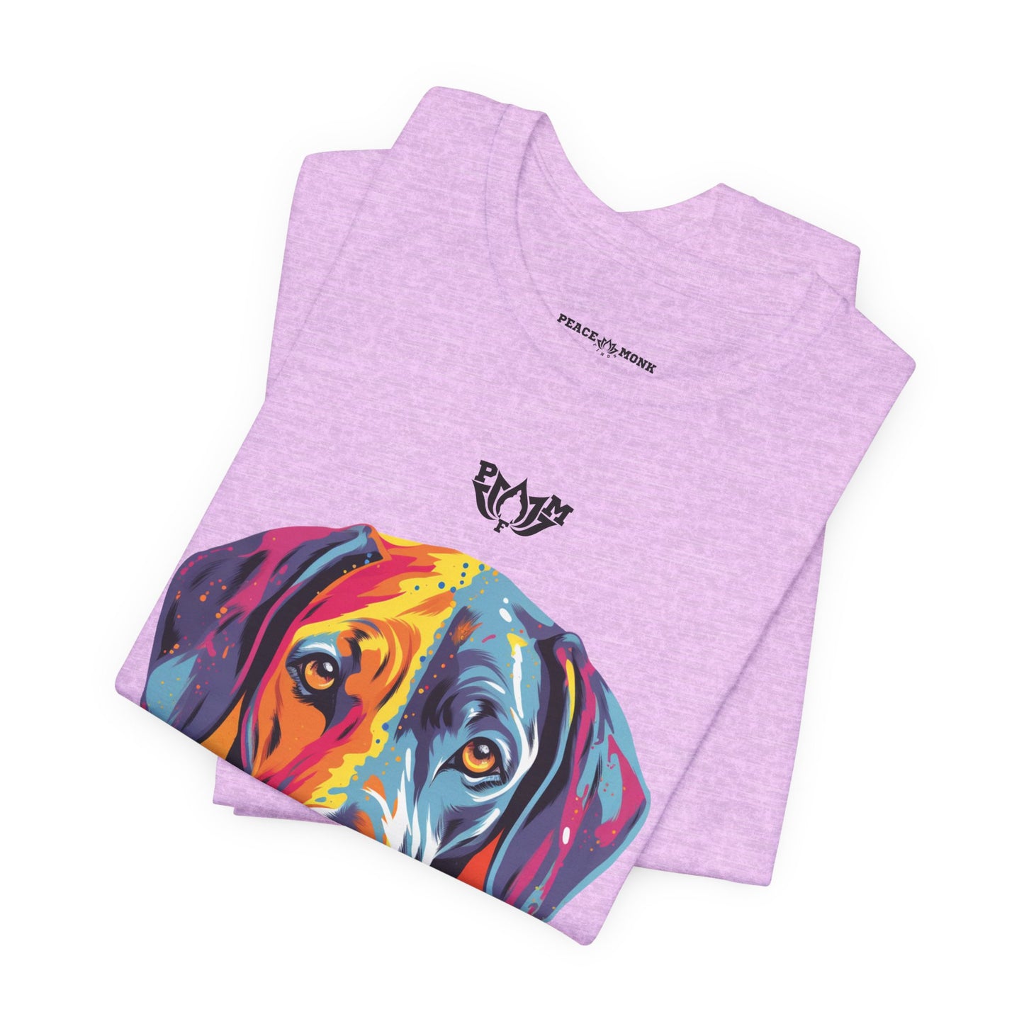 PMF Colorful Dog Portrait T-Shirt- PeaceMonkFinds