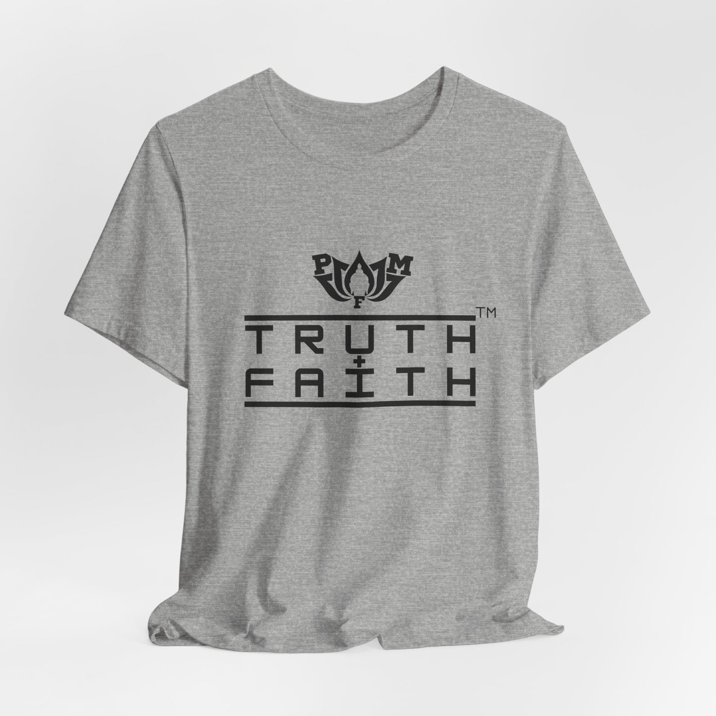 PMF Truth + Faith Graphic Tee — Minimalist Spiritual Logo T-Shirt