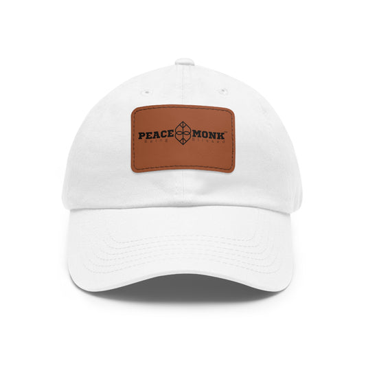 Peace Monk Leather Patch Dad Hat