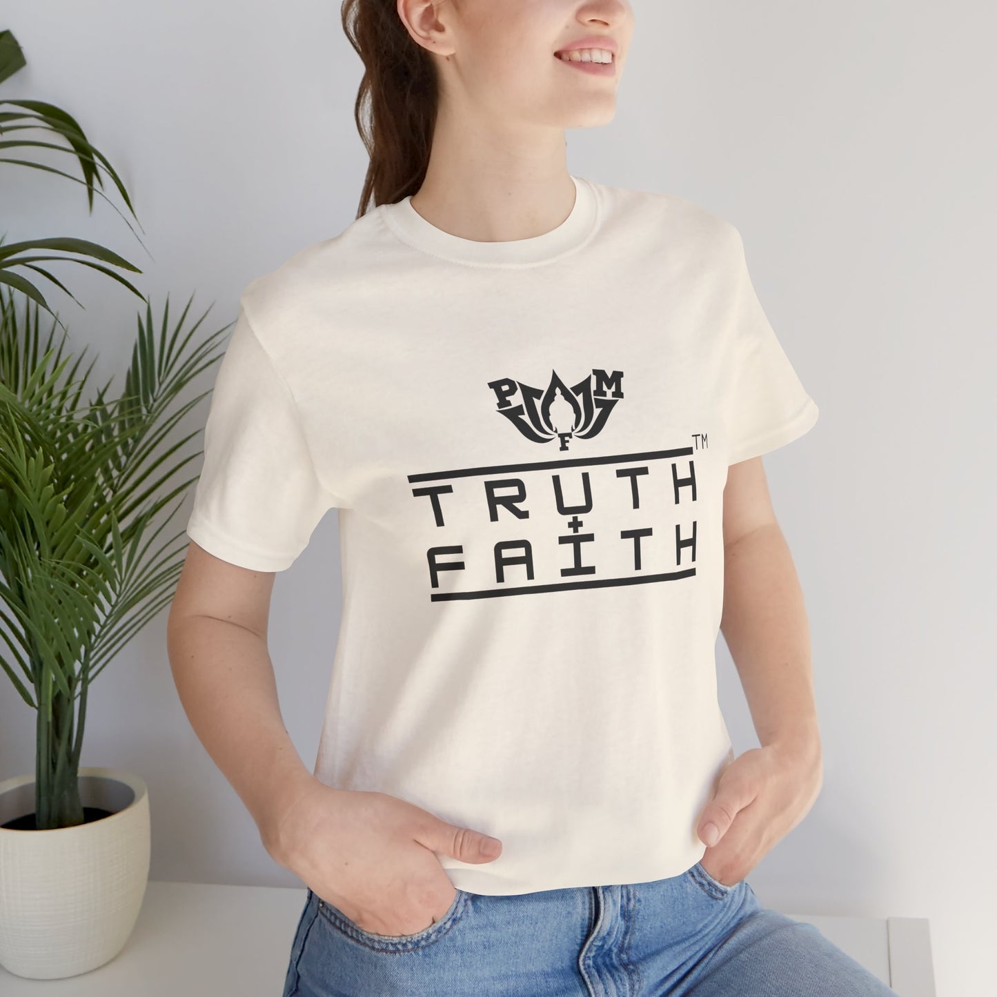 PMF Truth + Faith Graphic Tee — Minimalist Spiritual Logo T-Shirt
