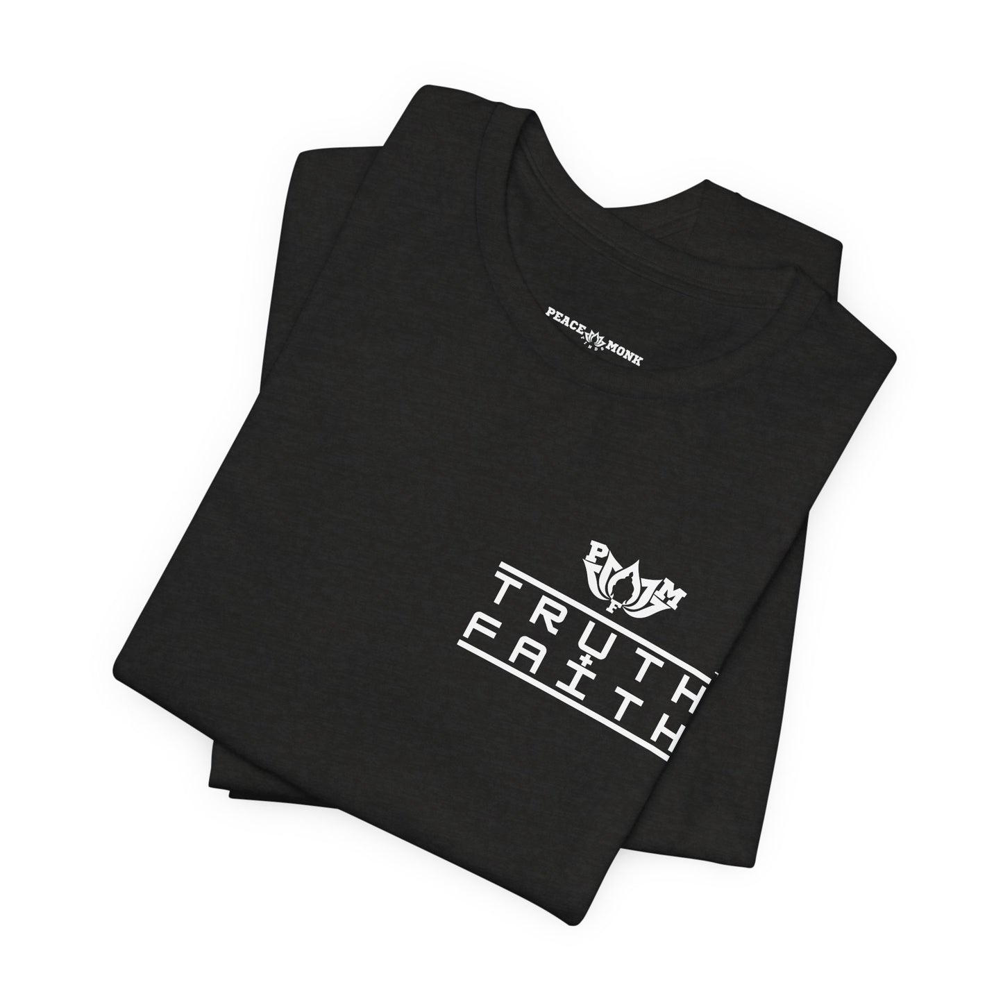 PMF Truth + Faith Graphic Tee — Minimalist PMF Logo T-Shirt- Dark Colors