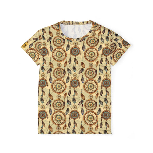 Dreamcatcher Pattern Women's Jersey Tee | With PMF Truth + Faith logo on Right Sleeve