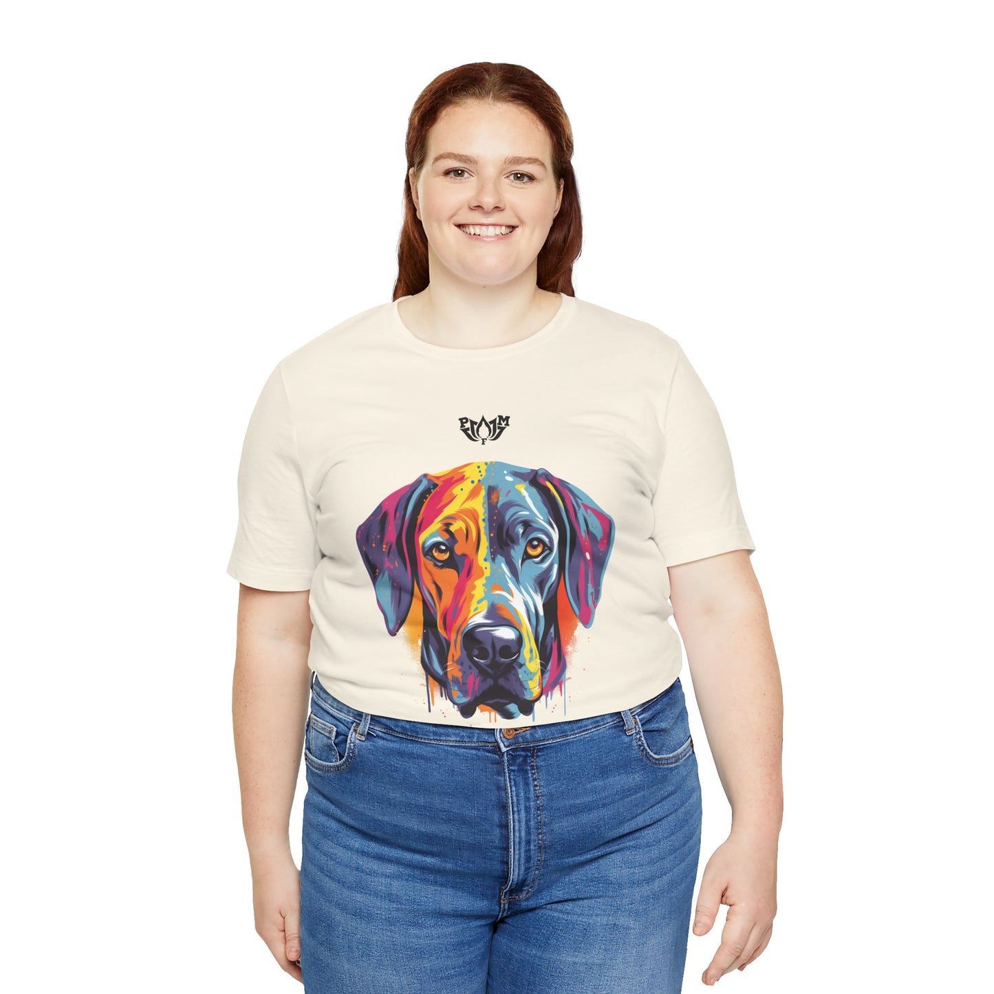 PMF Colorful Dog Portrait T-Shirt- PeaceMonkFinds