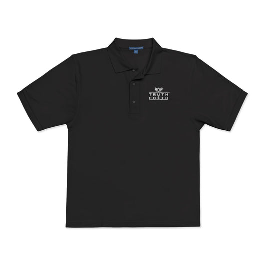 Embroidered PeaceMonkFinds "Truth & Faith" Polo Shirt- Dark Colors