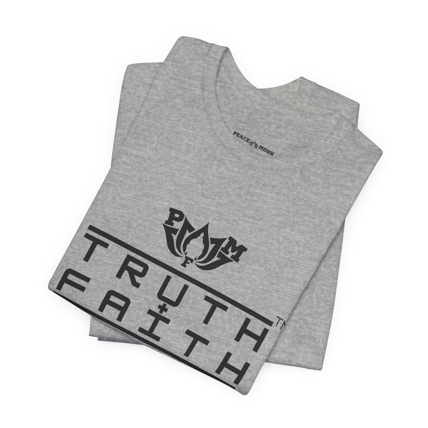 PMF Truth + Faith Graphic Tee — Minimalist Spiritual Logo T-Shirt