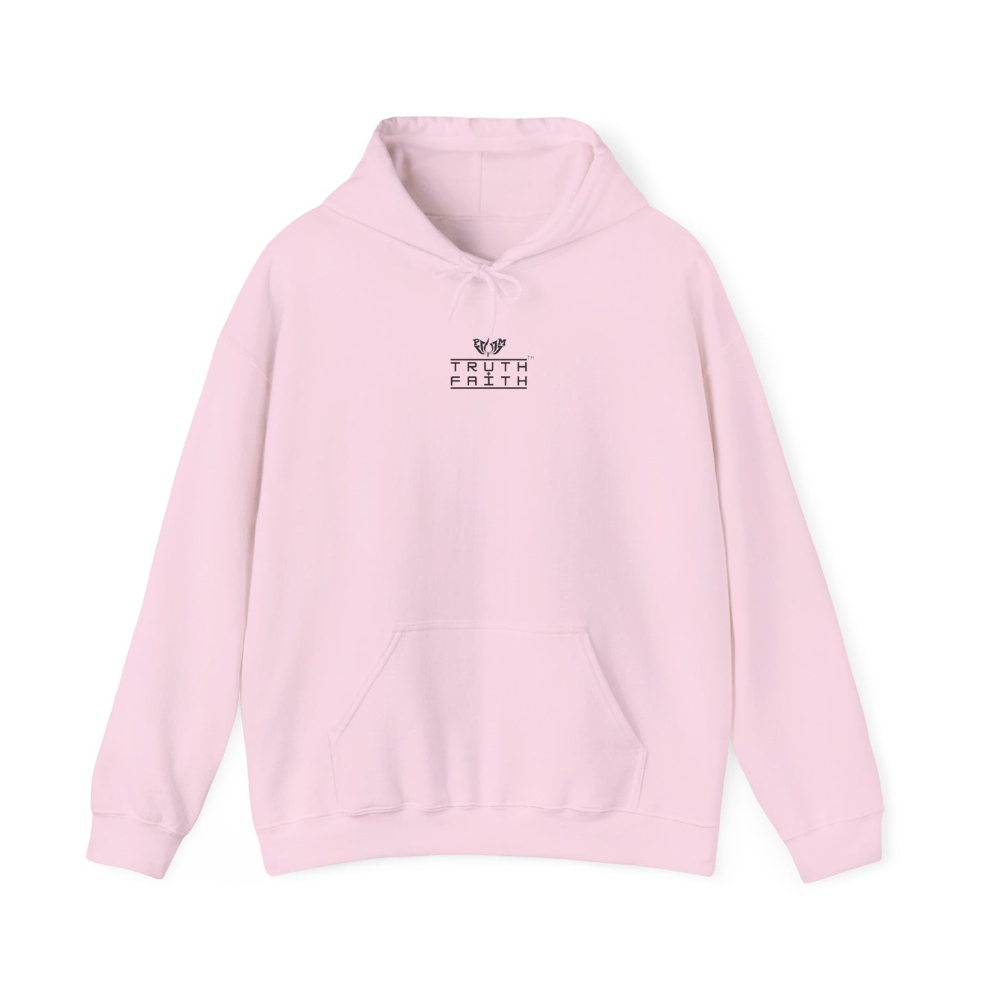 PMF Truth + Faith Hoodie — Minimalist Script Graphic Hooded Sweatshirt