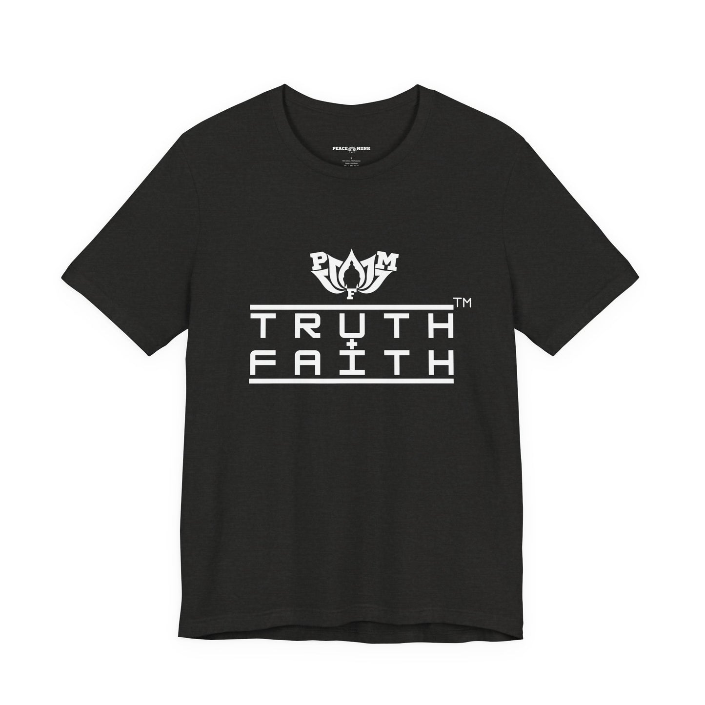 PMF Truth + Faith Graphic Tee — Minimalist Spiritual Logo T-Shirt- Dark Colors