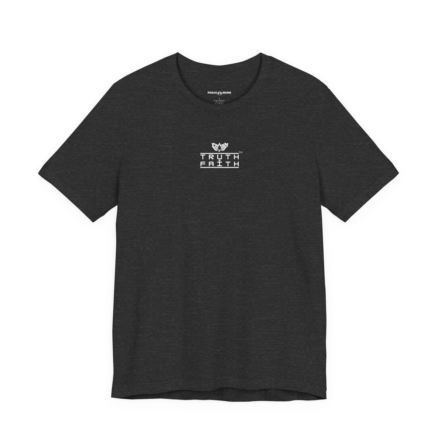 Truth + Faith Graphic Tee — Minimalist PMF Logo T-Shirt- Dark Colors