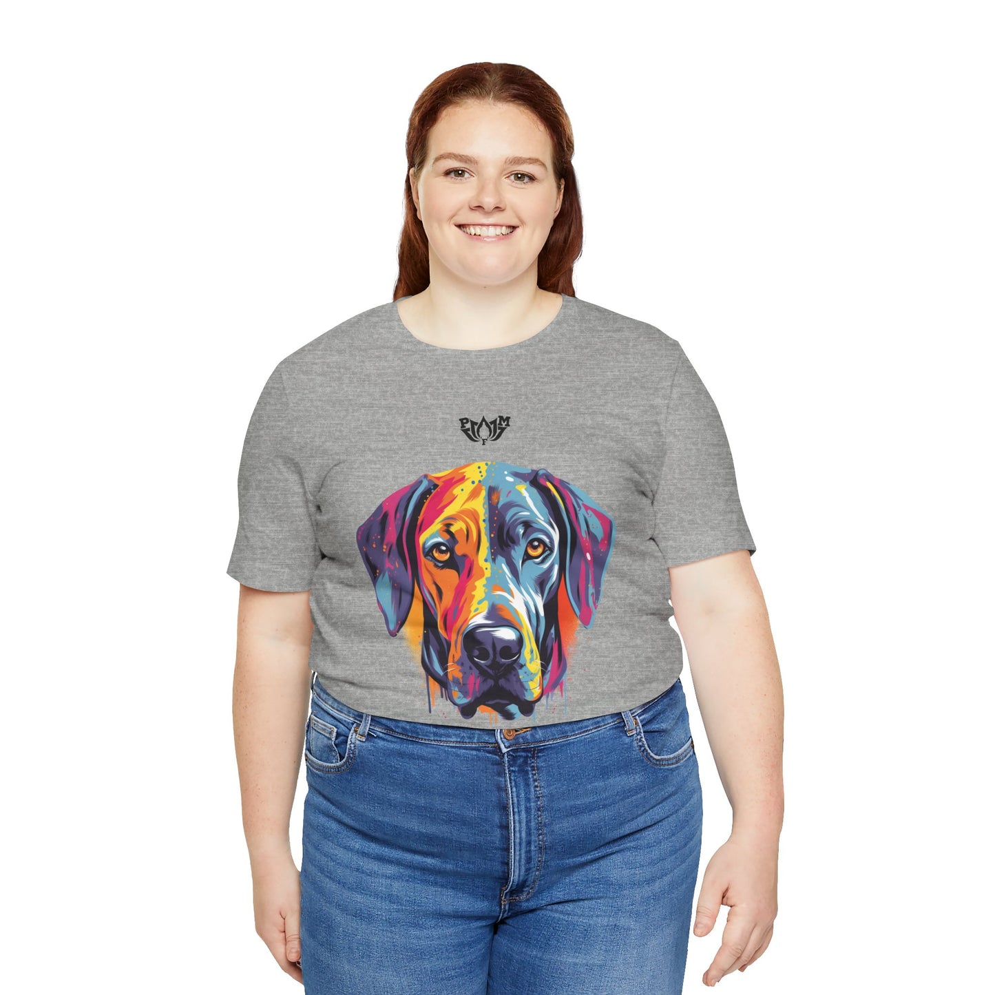 PMF Colorful Dog Portrait T-Shirt- PeaceMonkFinds