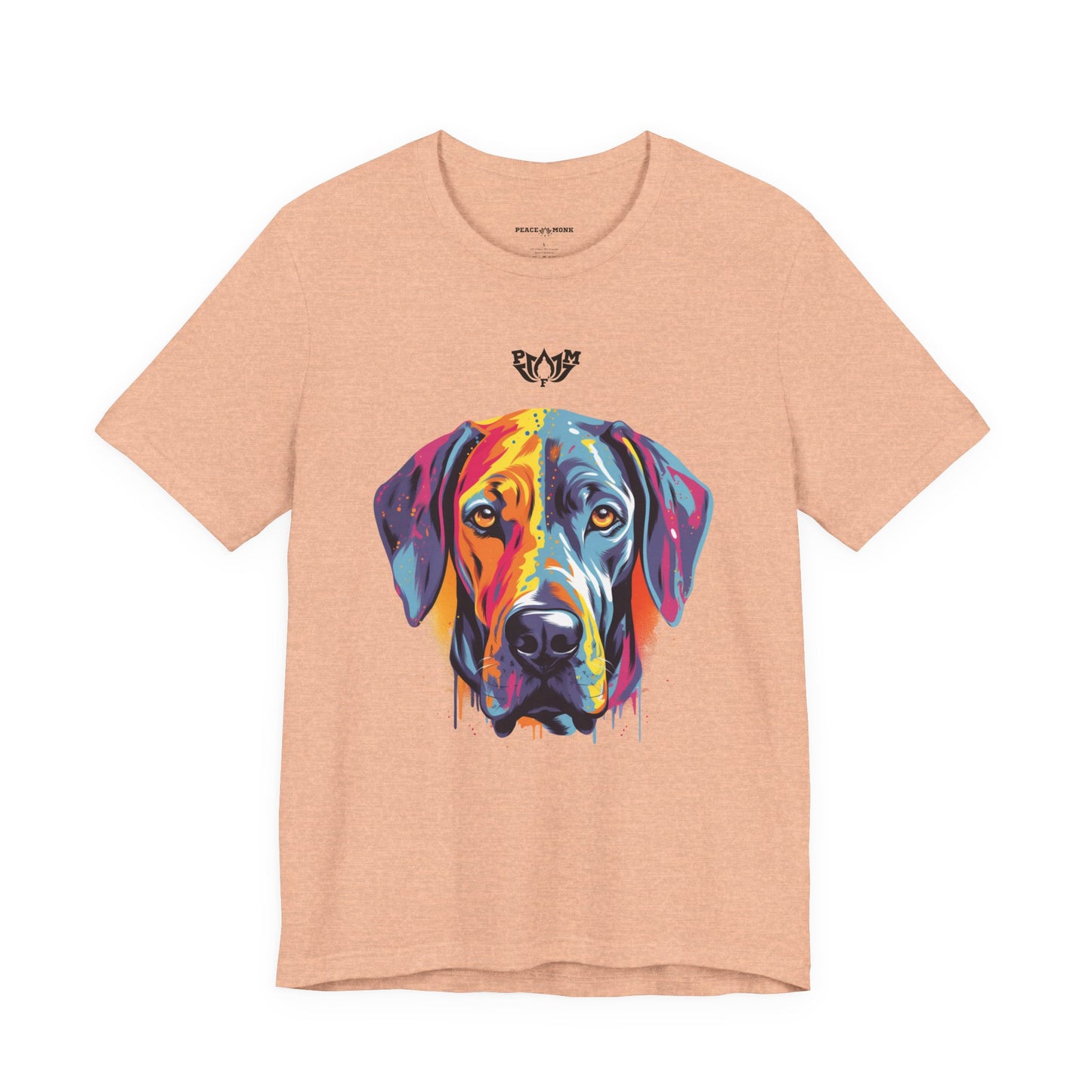 PMF Colorful Dog Portrait T-Shirt- PeaceMonkFinds