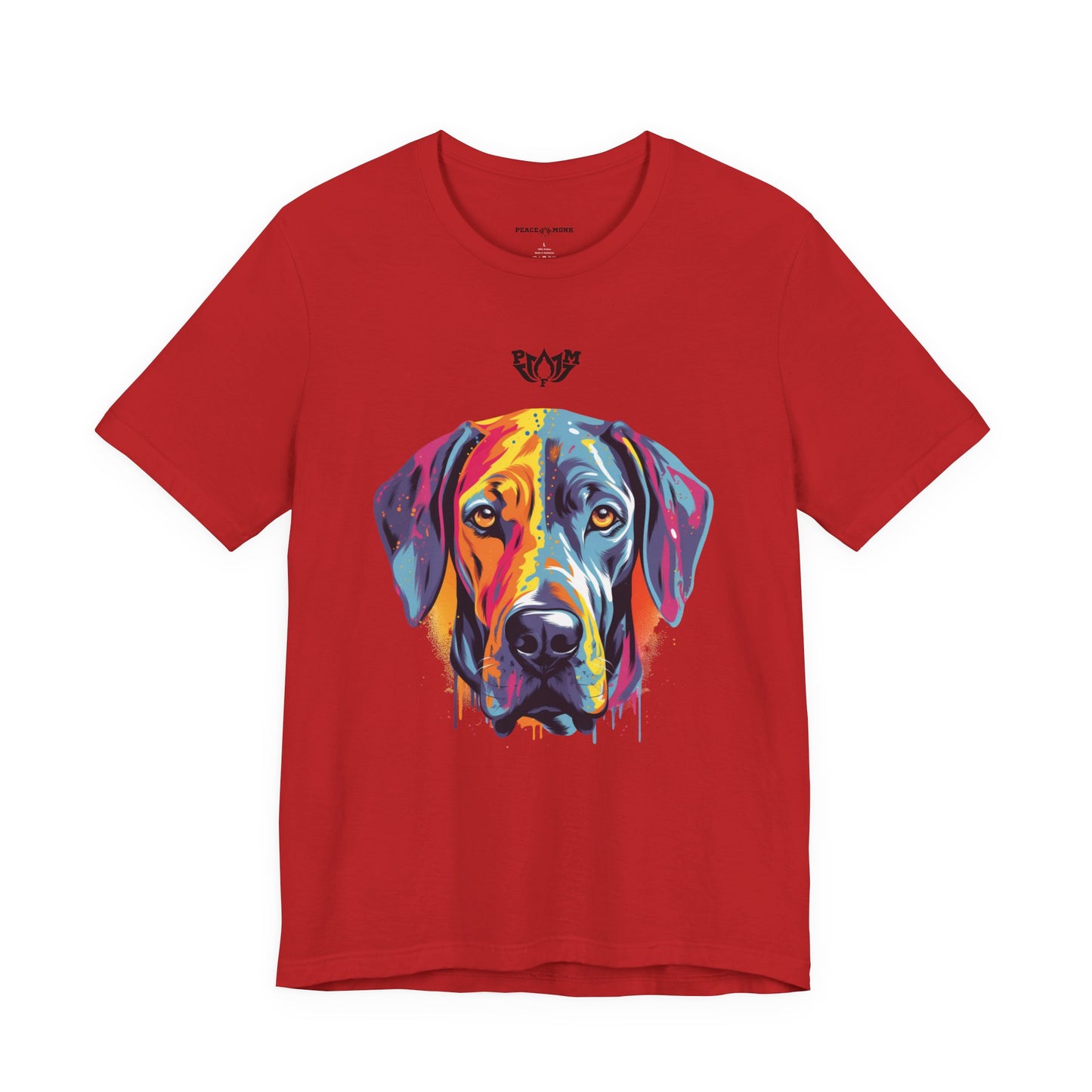 PMF Colorful Dog Portrait T-Shirt- PeaceMonkFinds