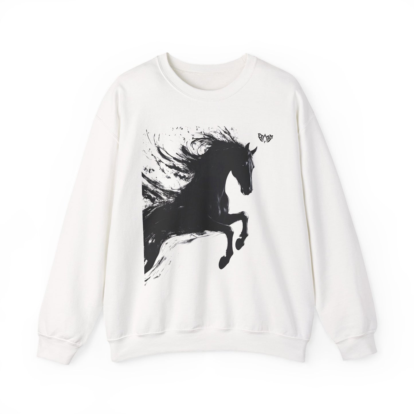 Ink Splash Horse Crewneck Sweatshirt - PMF Truth Faith