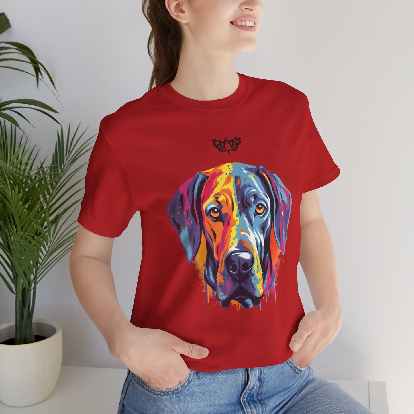 PMF Colorful Dog Portrait T-Shirt- PeaceMonkFinds
