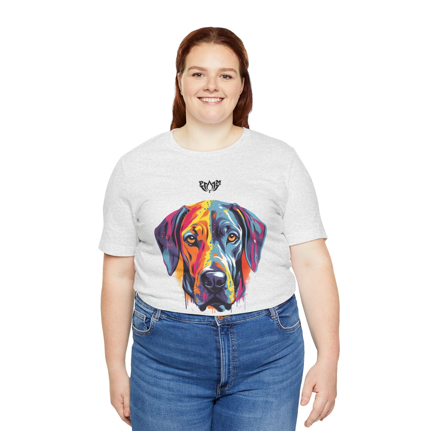 PMF Colorful Dog Portrait T-Shirt- PeaceMonkFinds