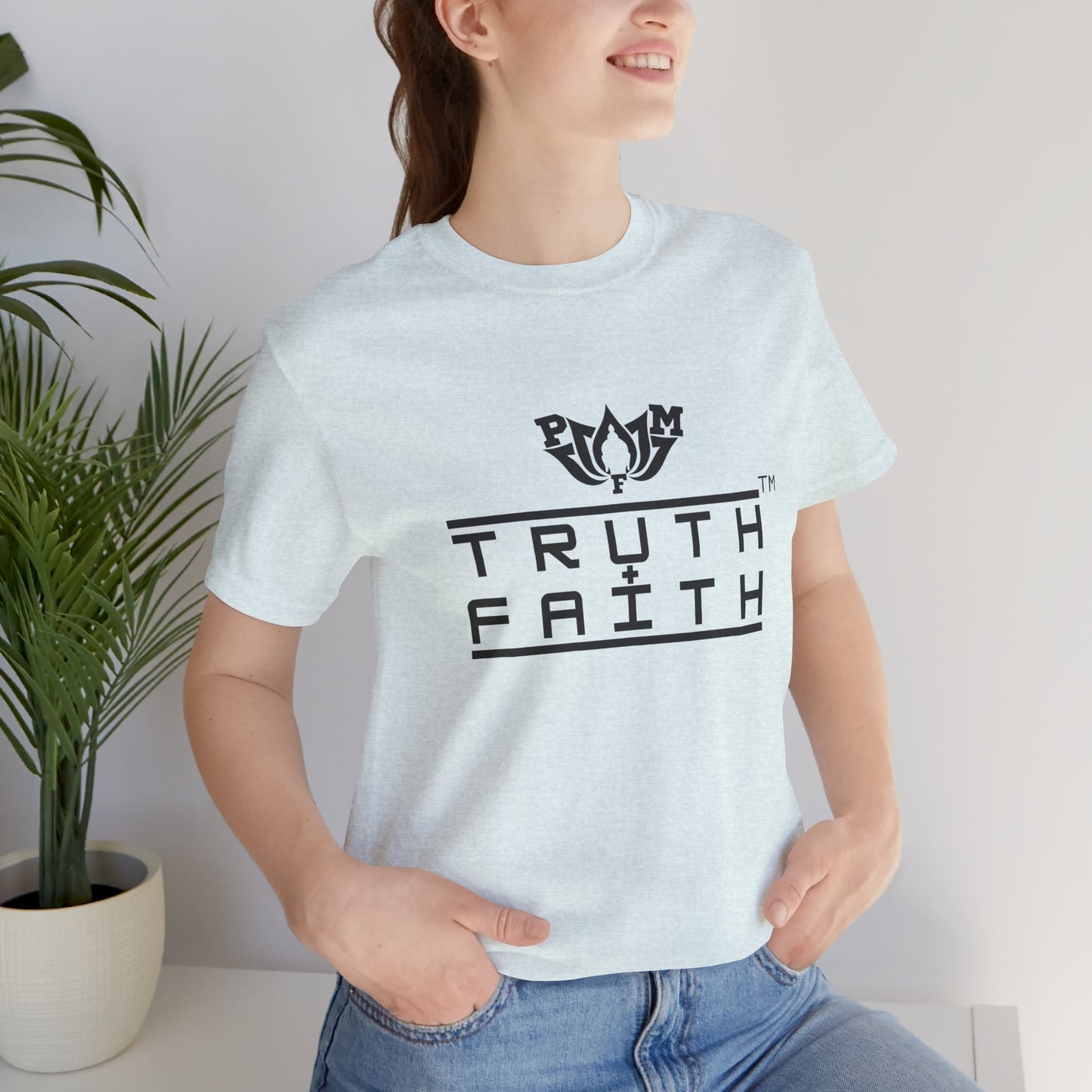 PMF Truth + Faith Graphic Tee — Minimalist Spiritual Logo T-Shirt