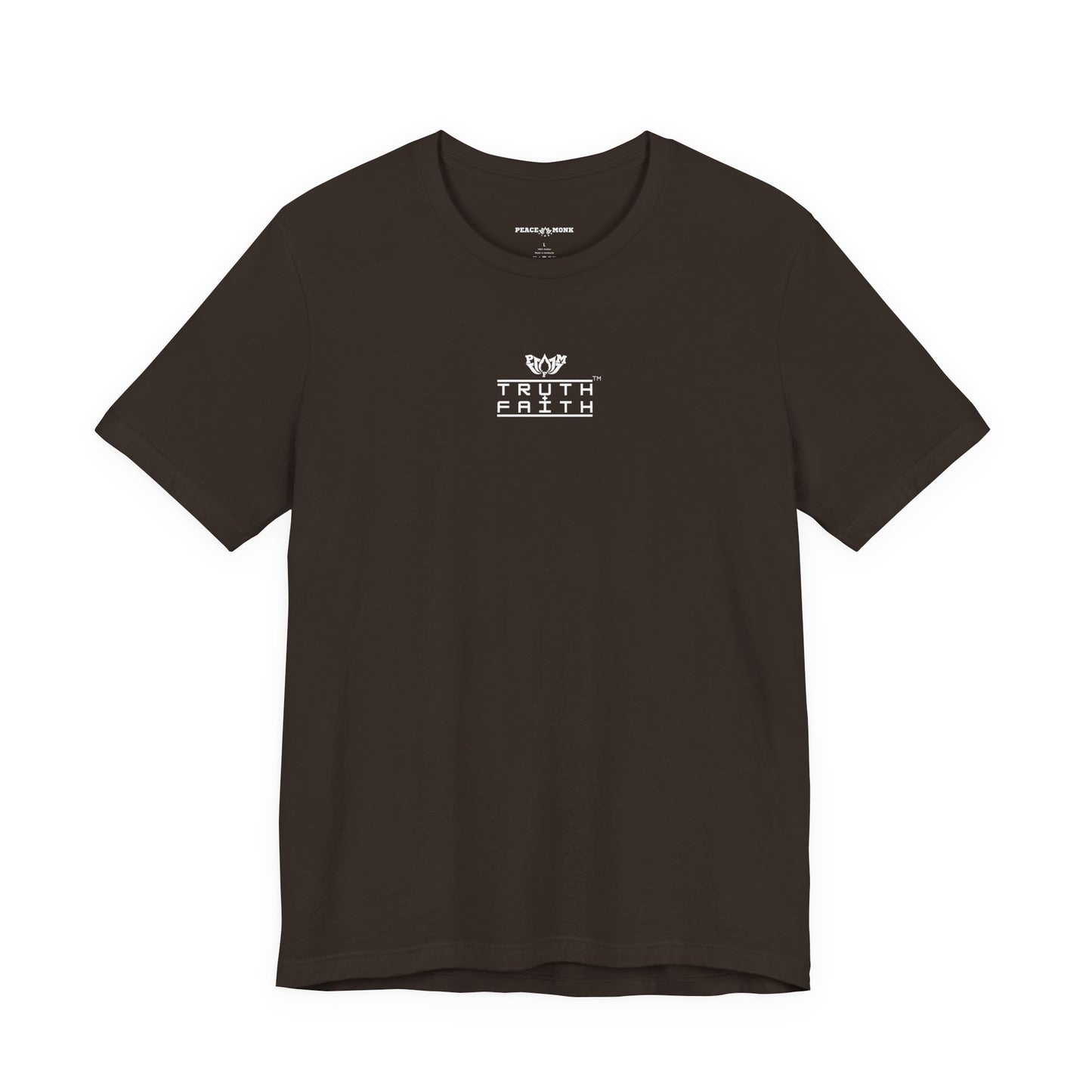 Truth + Faith Graphic Tee — Minimalist PMF Logo T-Shirt- Dark Colors