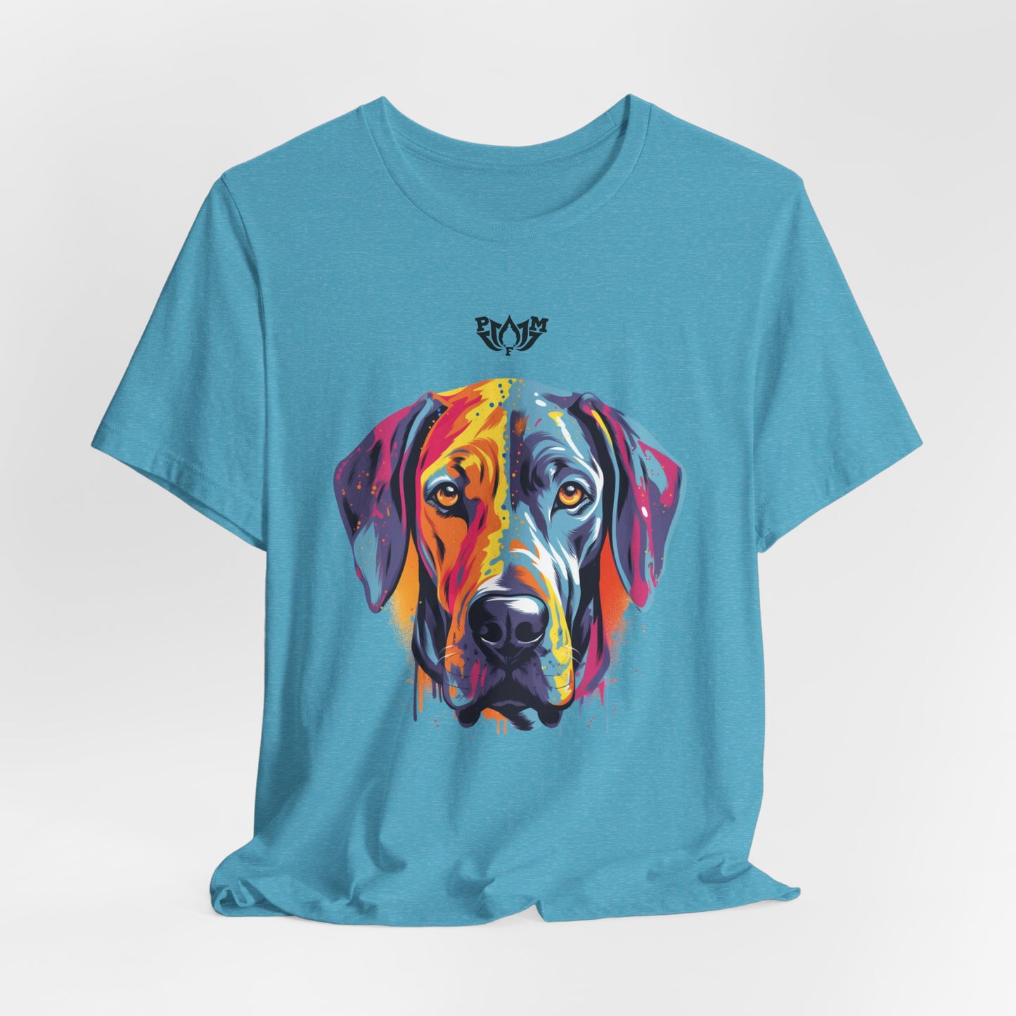 PMF Colorful Dog Portrait T-Shirt- PeaceMonkFinds