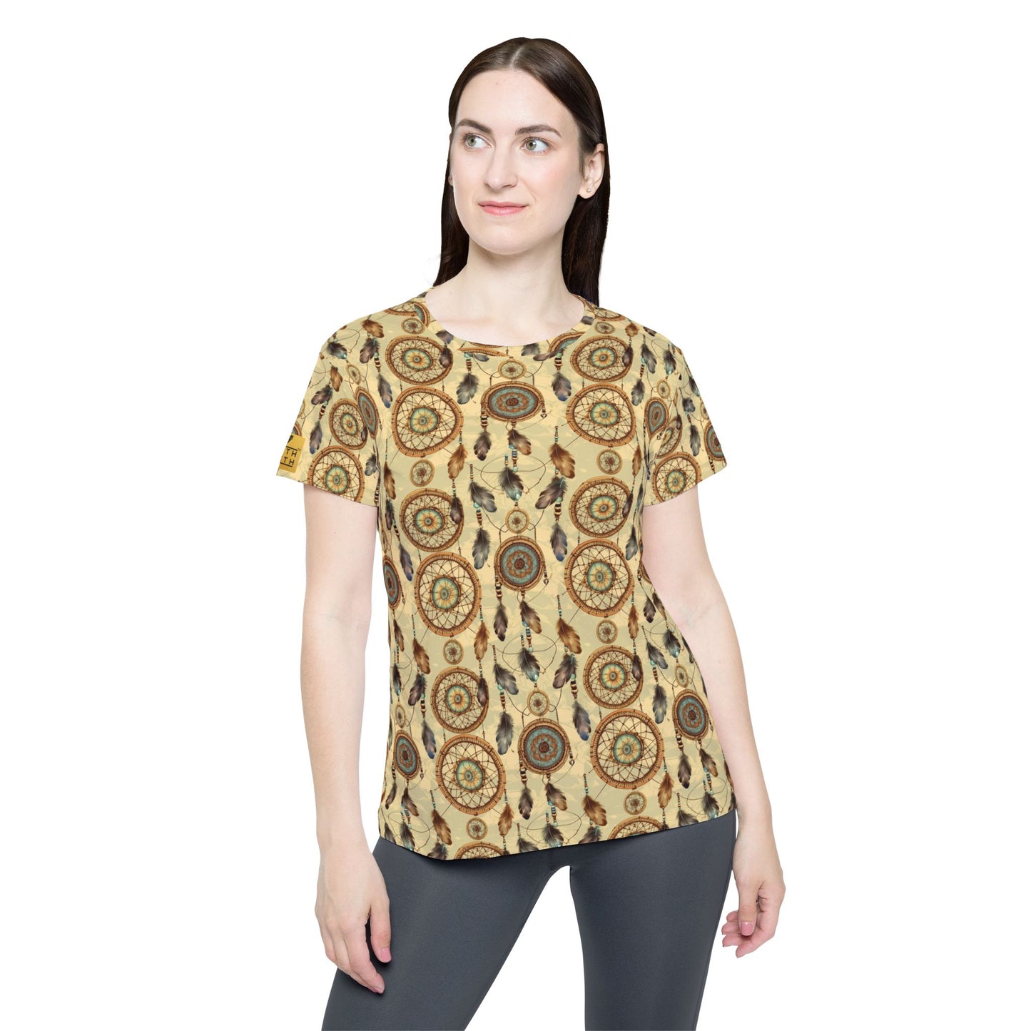 Dreamcatcher Pattern Women's Jersey Tee | With PMF Truth + Faith logo on Right Sleeve