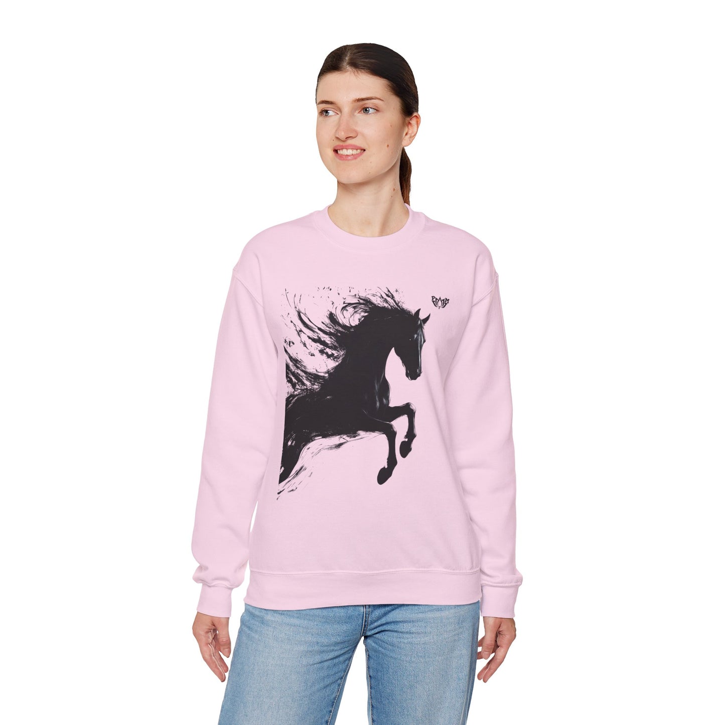 Ink Splash Horse Crewneck Sweatshirt - PMF Truth Faith