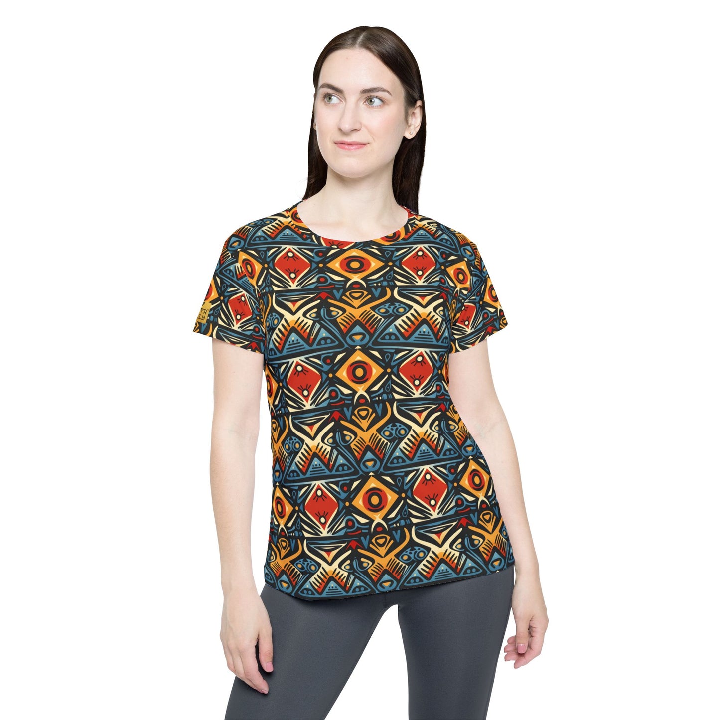 Women's Jersey — Colorful Tribal Geometric All-Over Print | With PMF Truth + Faith logo on Right Sleeve