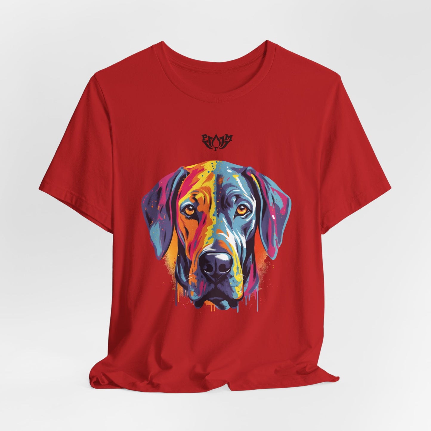 PMF Colorful Dog Portrait T-Shirt- PeaceMonkFinds