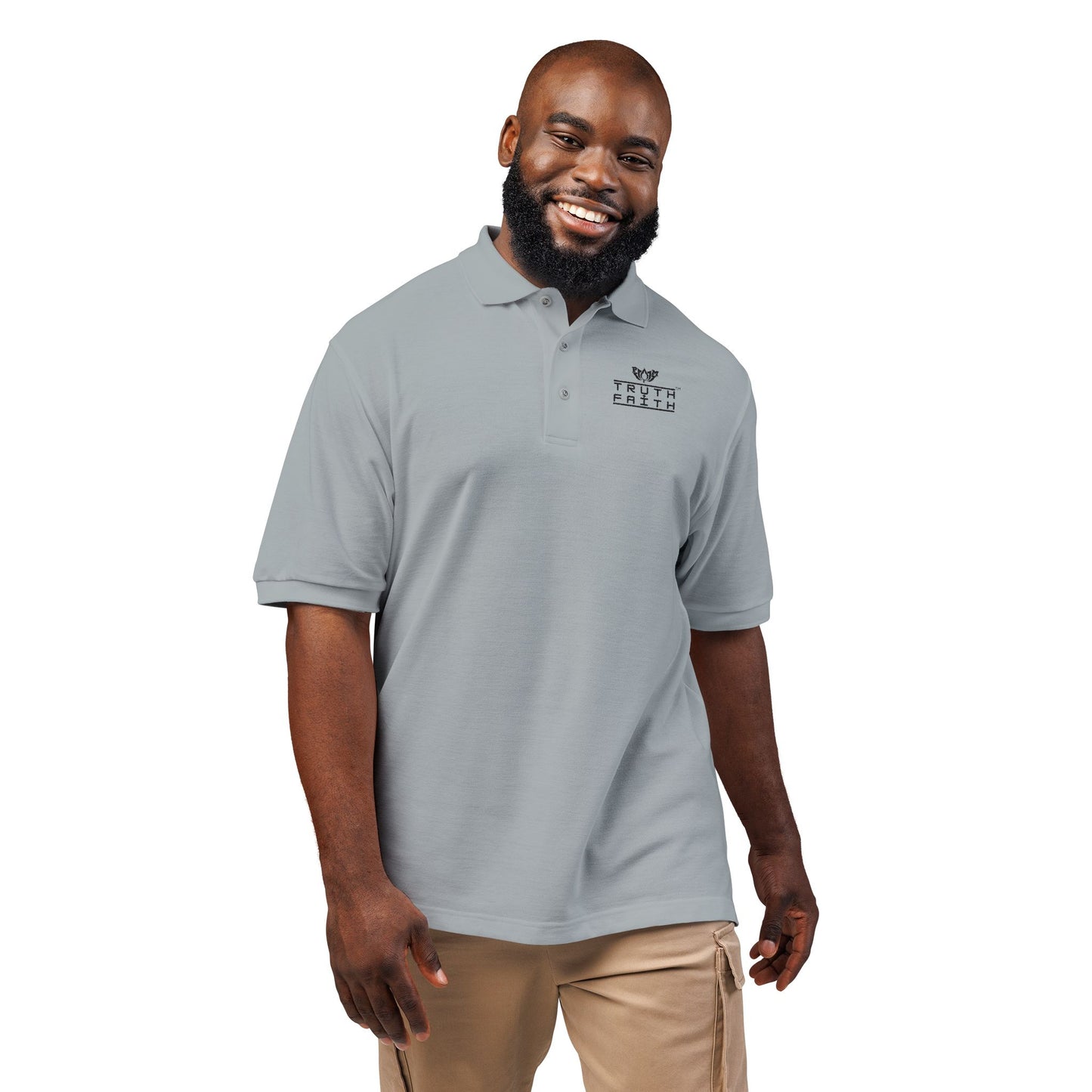 Embroidered PeaceMonkFinds "Truth & Faith" Polo Shirt