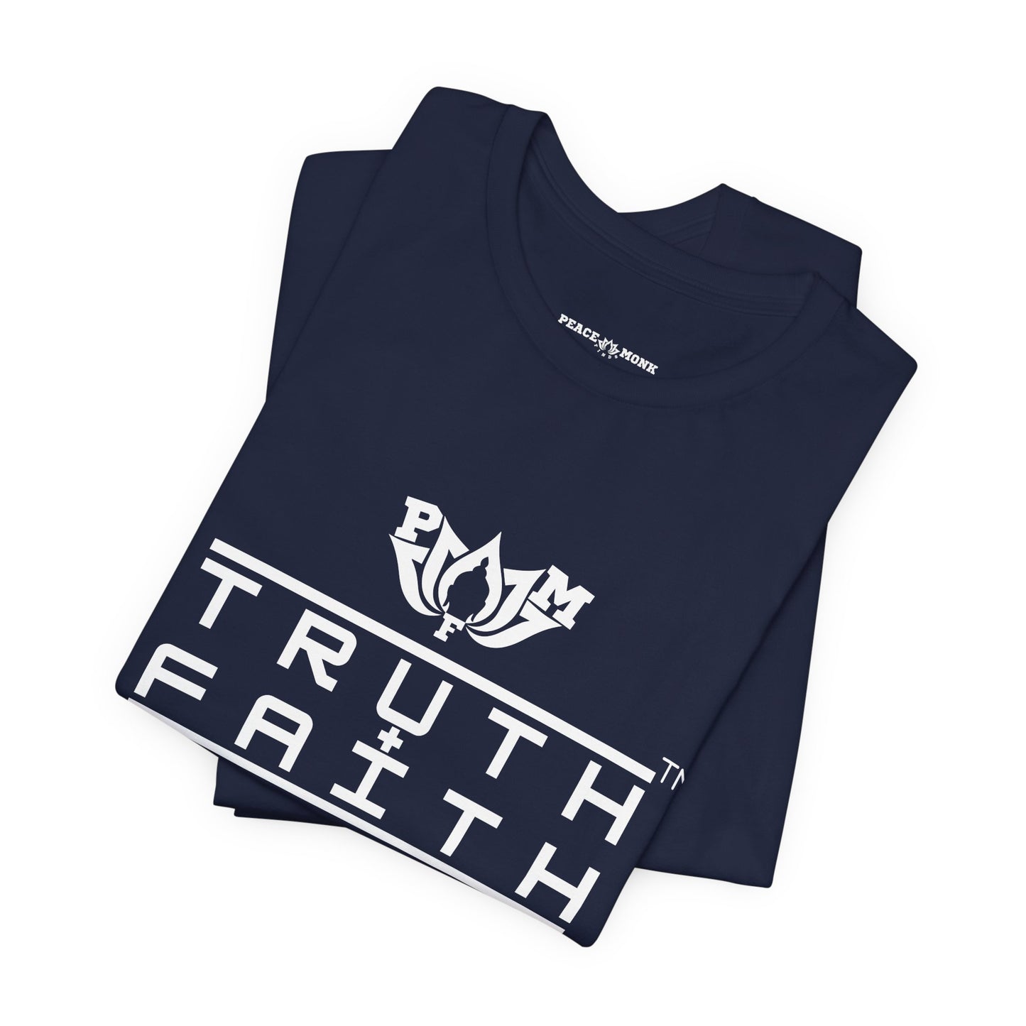 PMF Truth + Faith Graphic Tee — Minimalist Spiritual Logo T-Shirt- Dark Colors