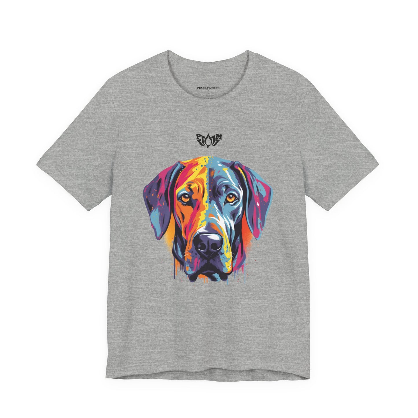 PMF Colorful Dog Portrait T-Shirt- PeaceMonkFinds