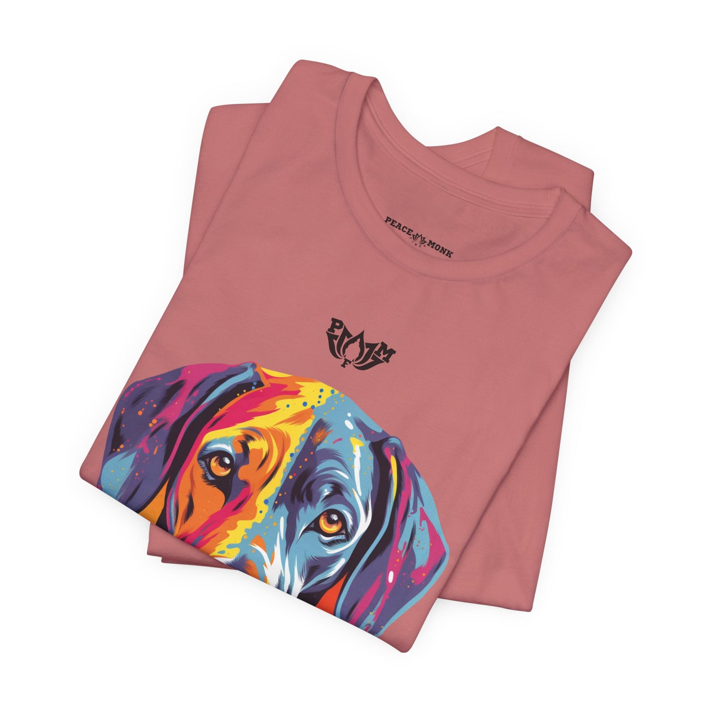 PMF Colorful Dog Portrait T-Shirt- PeaceMonkFinds