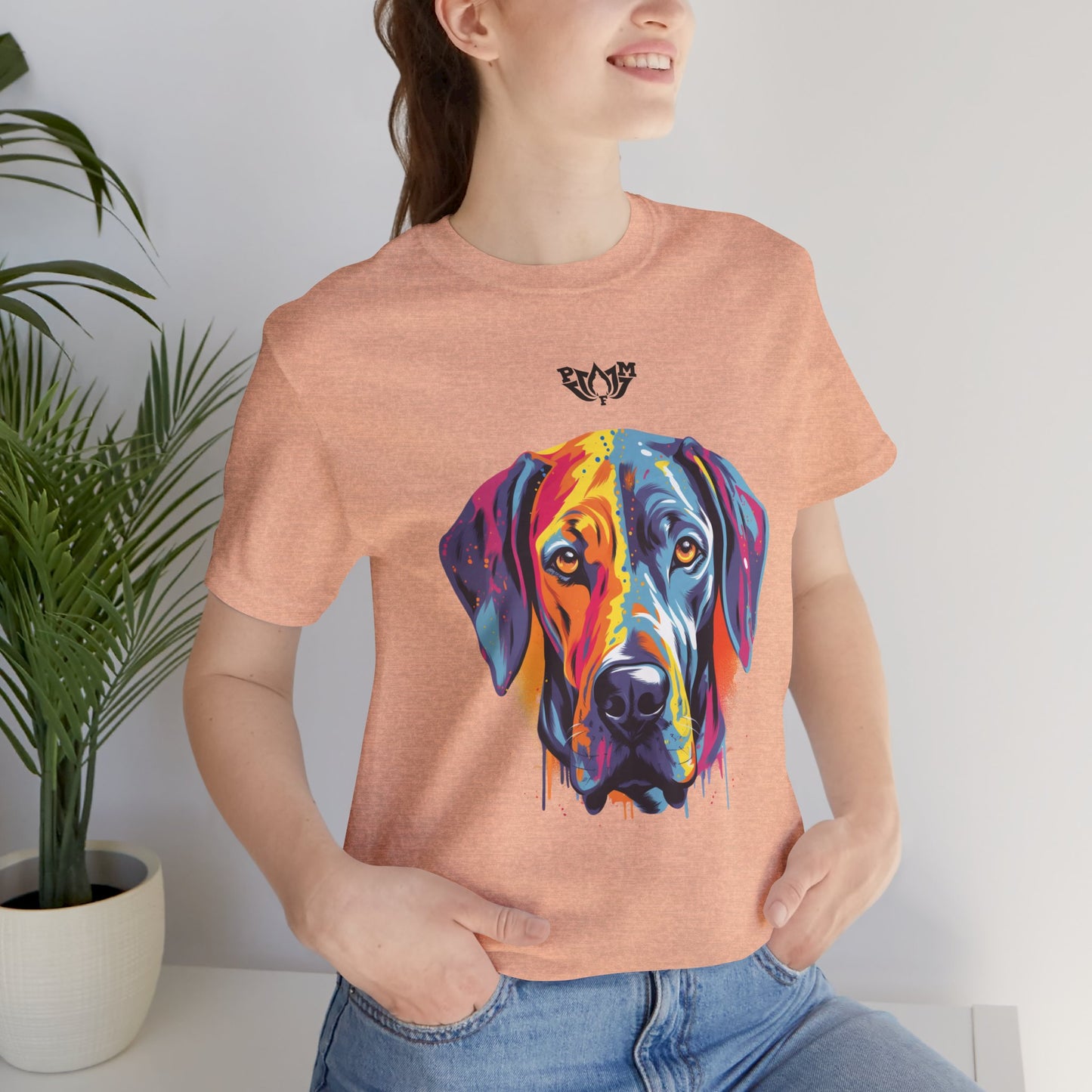 PMF Colorful Dog Portrait T-Shirt- PeaceMonkFinds