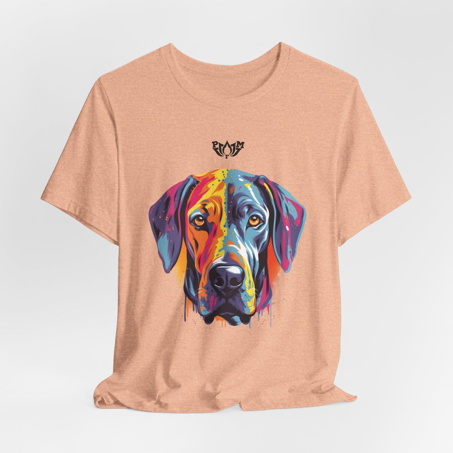 PMF Colorful Dog Portrait T-Shirt- PeaceMonkFinds