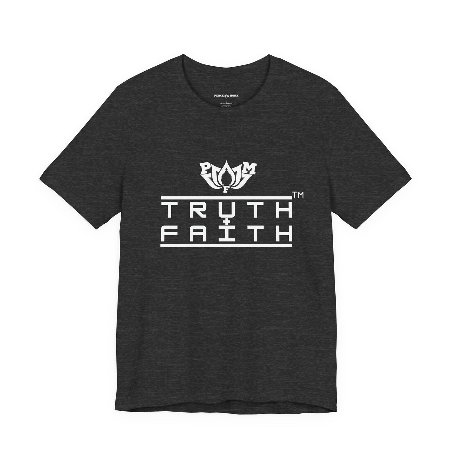 PMF Truth + Faith Graphic Tee — Minimalist Spiritual Logo T-Shirt- Dark Colors