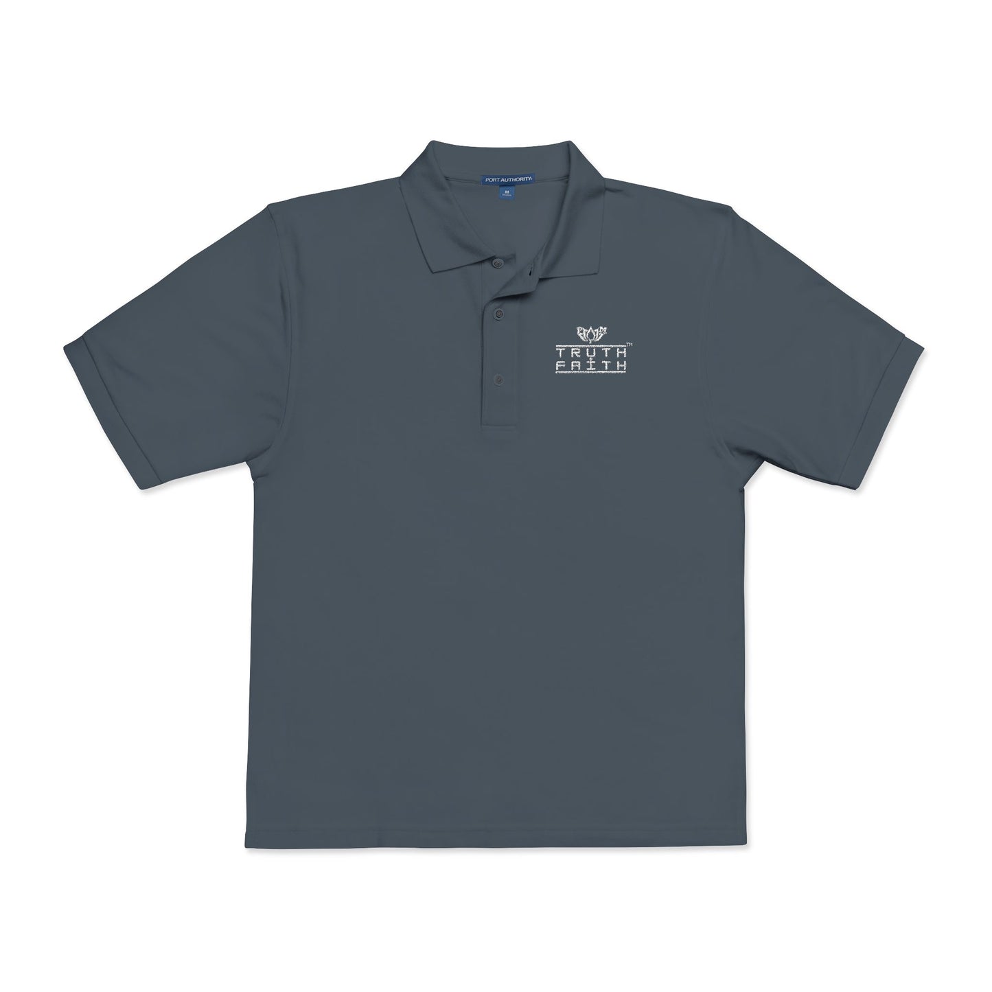 Embroidered PeaceMonkFinds "Truth & Faith" Polo Shirt- Dark Colors