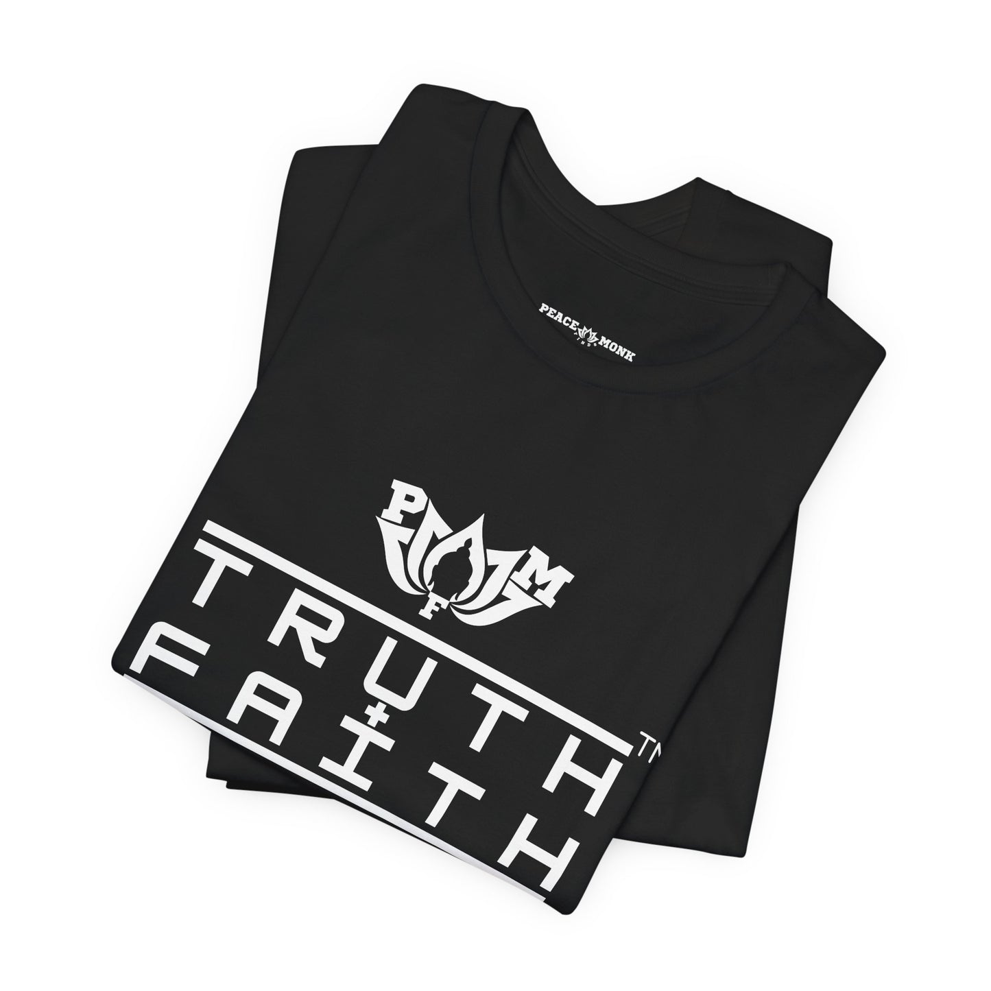 PMF Truth + Faith Graphic Tee — Minimalist Spiritual Logo T-Shirt- Dark Colors