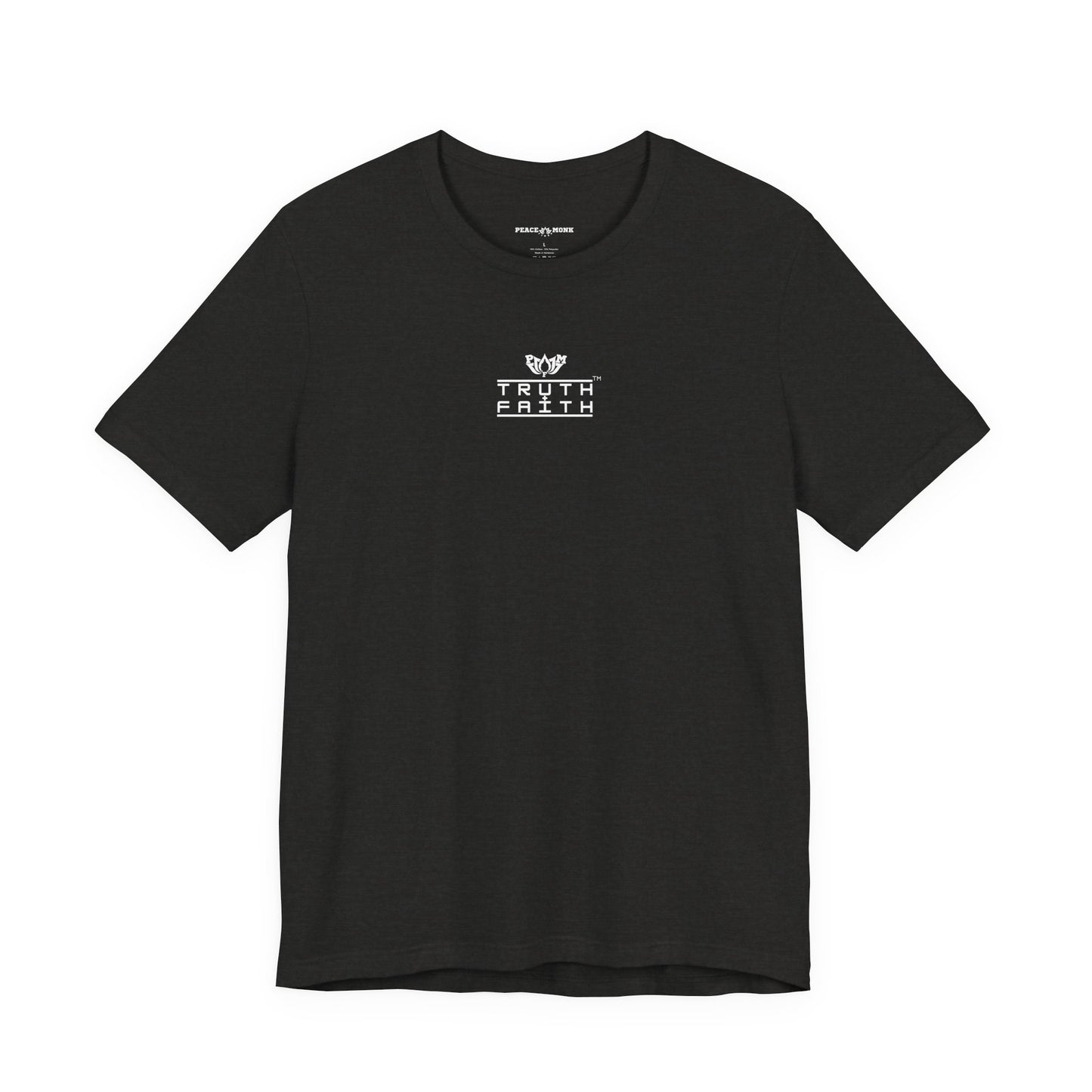 Truth + Faith Graphic Tee — Minimalist PMF Logo T-Shirt- Dark Colors