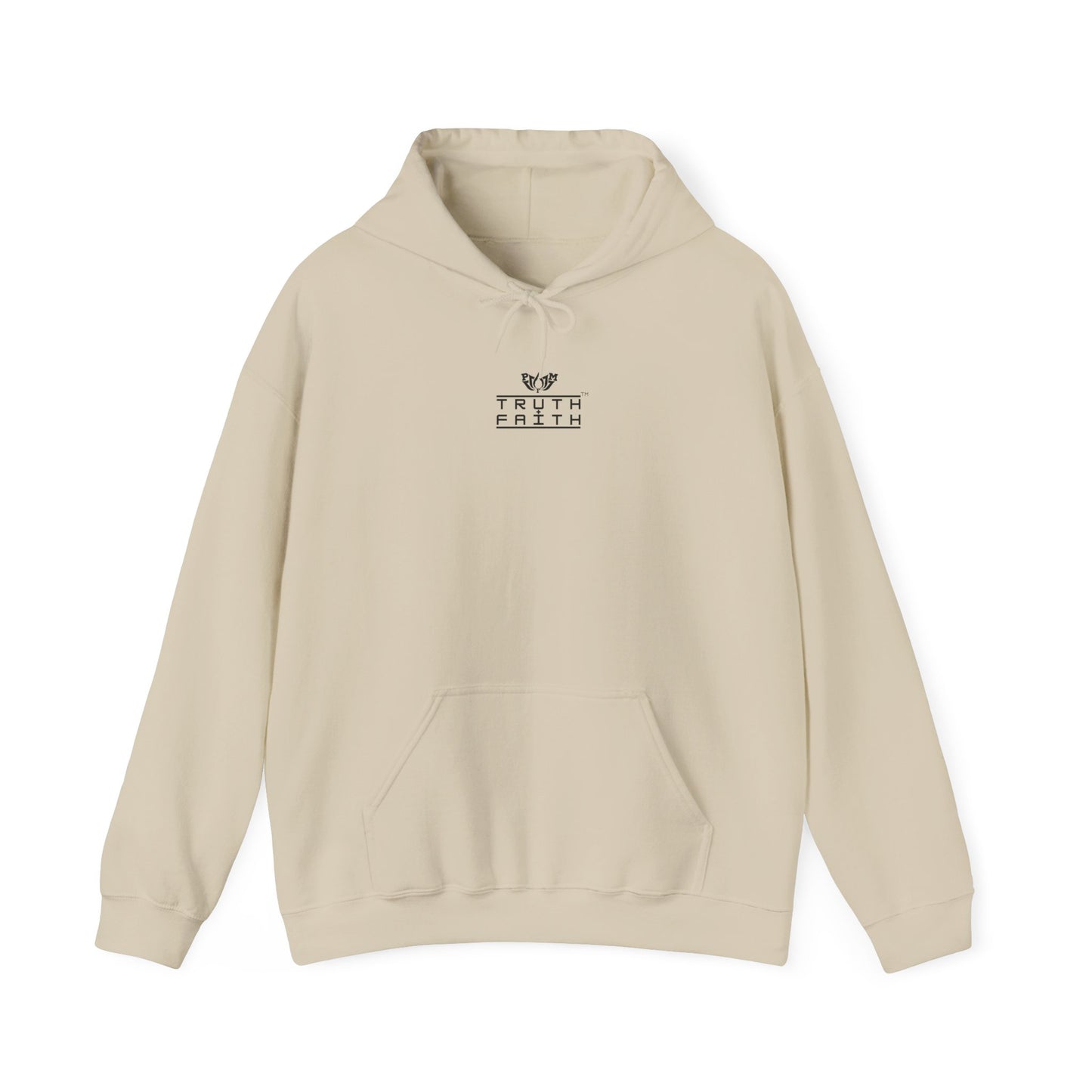 PMF Truth + Faith Hoodie — Minimalist Script Graphic Hooded Sweatshirt