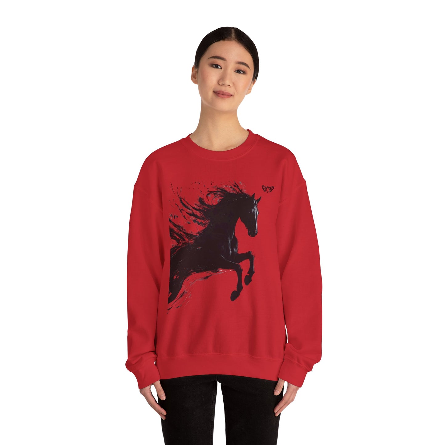 Ink Splash Horse Crewneck Sweatshirt - PMF Truth Faith