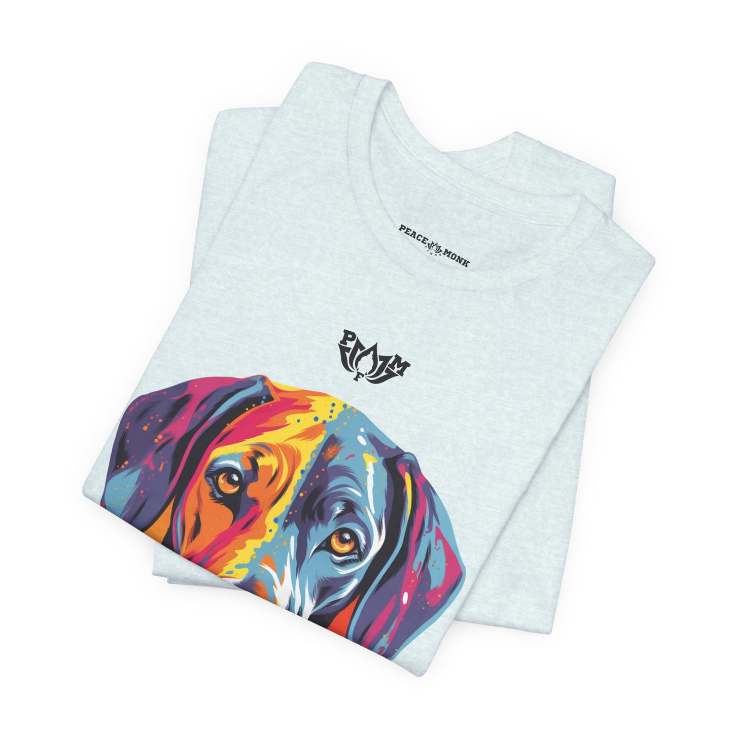 PMF Colorful Dog Portrait T-Shirt- PeaceMonkFinds