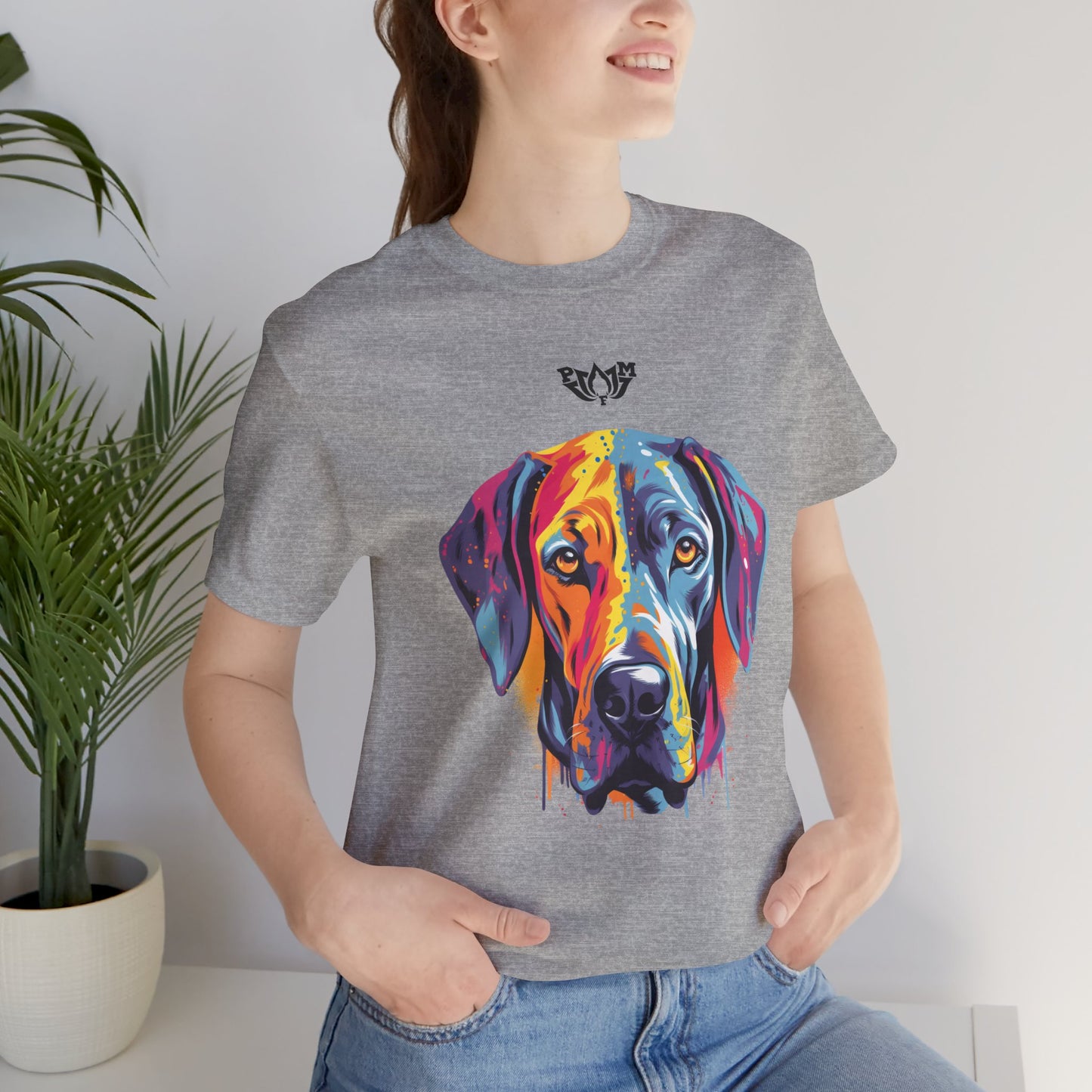 PMF Colorful Dog Portrait T-Shirt- PeaceMonkFinds