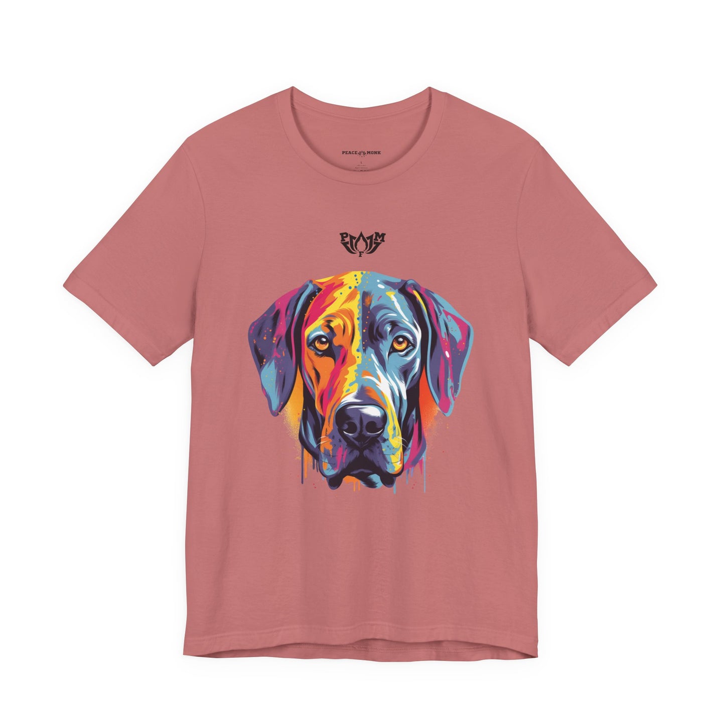 PMF Colorful Dog Portrait T-Shirt- PeaceMonkFinds