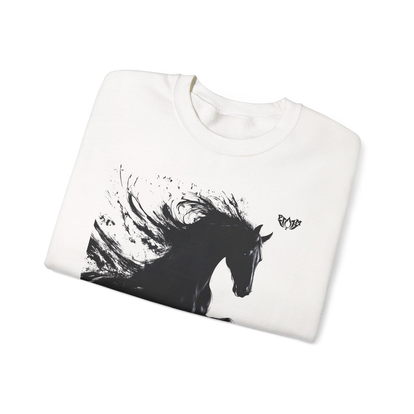Ink Splash Horse Crewneck Sweatshirt - PMF Truth Faith